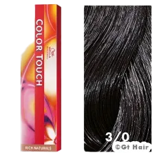 Wella Color Touch 3/0 Dark Brown/Natural 2oz.