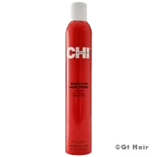 Hold a 10oz tube of CHI Enviro 54 Hairspray Firm.