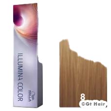 Wella Illumina Color 8 Light Blonde/Neutral 2oz .