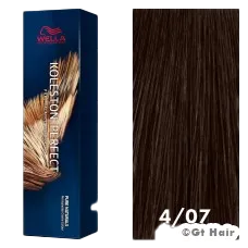 Wella Koleston Perfect Pure Naturals 4/07 Medium/Natural Brown 2oz.