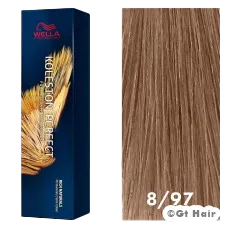 Wella Koleston Perfect Rich Naturals 8/97 Light Blonde/Cendre Brown 2oz.