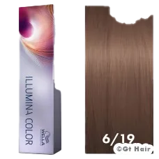Wella Illumina Color 6/19 Dark Blonde/Ash Cendre 2oz.