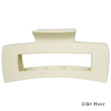 Allure Claw Clip Large Rectangular White