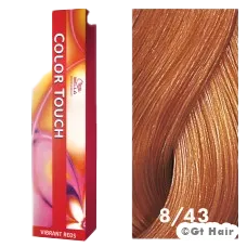 Wella Color Touch 8/43 Light Blonde/Red Gold 2oz .