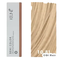 Keune Semi Color 10.81 is the lightest Mocha Ash Blonde 2oz.