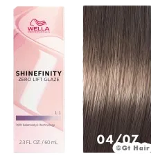 Wella Shinefinity 04/07 - Medium Brown Natural Brown 2.3oz.