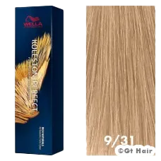 2oz of Wella Koleston Perfect Rich Naturals 9/31 Very Light Blonde/Gold Ash .