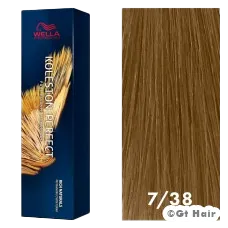 Wella Koleston Perfect Rich Naturals 7/38 Medium Blonde/Gold Pearl 2oz.