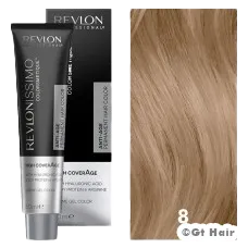 The Revlon Revlonissimo High Coverage 8 Light Blonde 2oz.