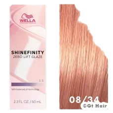 Wella Shinefinity 08/34 Light Blonde Gold Red 2.3oz