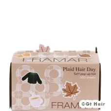 Framar Plaid Hair Day Embossed 5x11" Pop Up 500pk