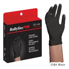 Babyliss PRO Reusable Latex Gloves 4pk - Small