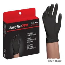 Babyliss PRO Reusable Latex Gloves 4pk - Medium