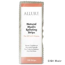 Allure Natural Muslin Epilating Strips 100pk - Small 1.75x4.5"